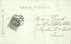 VINTAGE POSTCARD Compiegne Seen the new bridge Boat