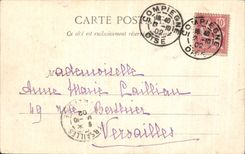VINTAGE POSTCARD Compiegne L Oise Boat