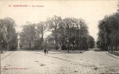 VINTAGE POSTCARD Compiegne Avenues