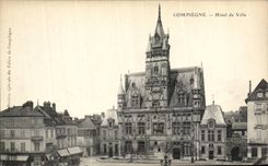 VINTAGE POSTCARD Compiegne Town hall