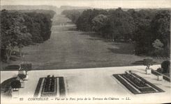 VINTAGE POSTCARD Compiegne Seen On the Park taken of the terrace of the castle
