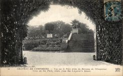 VINTAGE POSTCARD Castle of Compiegne Seen on the park taken of the cradle of L emperor