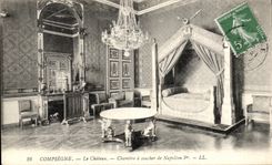 VINTAGE POSTCARD Compiegne the Castle Room has to sleep of Napoleon 1st