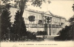 VINTAGE POSTCARD Compiegne a Corner of the Park with sight on the castle