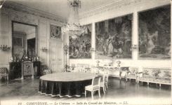 VINTAGE POSTCARD Compiegne the Castle Room of the ministers