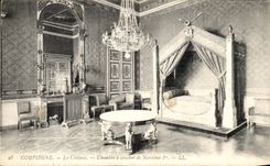 VINTAGE POSTCARD Compiegne the Castle Room has to sleep of Napoleon 1st
