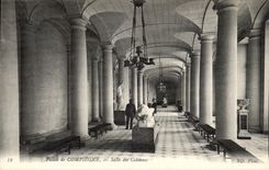 VINTAGE POSTCARD Palate of Compiegne Room of the columns