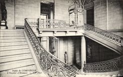 VINTAGE POSTCARD Palate of Compiegne L staircase D honor