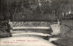 VINTAGE POSTCARD Compiegne Bench of Napoleon