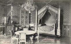 VINTAGE POSTCARD Castle of Compiegne Chambre has to sleep of Napoleon