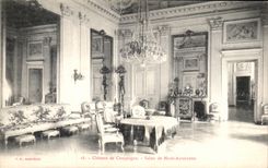 VINTAGE POSTCARD Castle of Compiegne Living room of Marie Antoinette