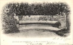 VINTAGE POSTCARD Castle Of Compiegne the Bench of Napoleon 1st