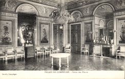VINTAGE POSTCARD Palate of Compiegne Living room of the Flowers