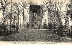 VINTAGE POSTCARD Drill Of Compiegne the Monument of L Armistice close Rethondes Eagle