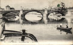 VINTAGE POSTCARD Compiegne the New Bridge