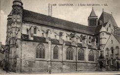 POSTAL Compiegne L iglesia Antonio santo de la VENDIMIA