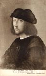 VINTAGE POSTCARD Andre del Sarto Portrait of young man museum Chantilly Cop
