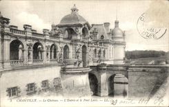 VINTAGE POSTCARD Castle Of Chantilly L Entered and the Levis Bridge