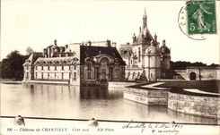VINTAGE POSTCARD Chantilly Castle Southern part