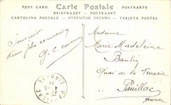 VINTAGE POSTCARD Chantilly Castle Southern part