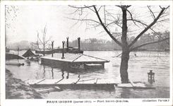 CPA Paris Inonde Pont Saint Nicolas