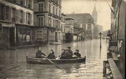 VINTAGE POSTCARD Paris Street of Bercy Floods 1910