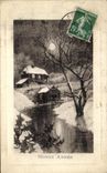 VINTAGE POSTCARD Fantasy Happy New Year