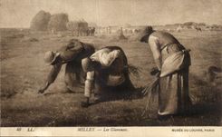 CPA Millet Les glaneuses Musee du Louvre Paris