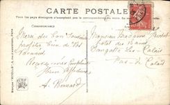 VINTAGE POSTCARD Living room 1908 Bellanger the thatched cottage