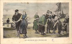 VINTAGE POSTCARD the return of the sinners