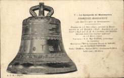 VINTAGE POSTCARD Paris Savoayarde de Montmartre Francoise Marguerite Crowns Heart Bell