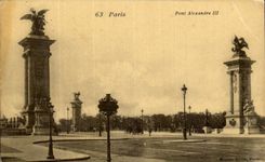 VINTAGE POSTCARD Paris Bridge Alexandre III