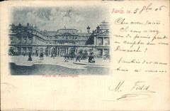 VINTAGE POSTCARD Paris the Place of the Palais Royal