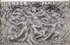 VINTAGE POSTCARD Paris L Hell Alexander Montmartre Devil