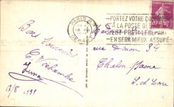 POSTAL Paris L de la VENDIMIA Arc de Triomphe