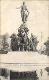 VINTAGE POSTCARD Paris Triumph of the Republic Lion