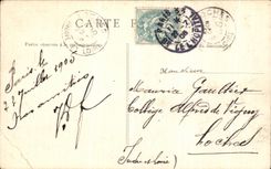 VINTAGE POSTCARD Paris the Seine Seen from of the bridge of the Saints Fathers