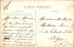 VINTAGE POSTCARD Of Paris I send Flowers to you Carries Holy Denis