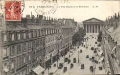 VINTAGE POSTCARD Paris the Royal Street and the Madeleine