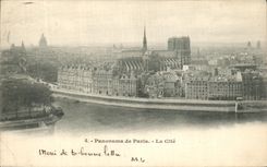 VINTAGE POSTCARD Panorama of Paris ISCED