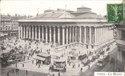 VINTAGE POSTCARD Paris the Stock Exchange