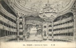 VINTAGE POSTCARD Paris Interieur of L Operated