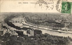 VINTAGE POSTCARD Paris Panorama of the Seine left bank