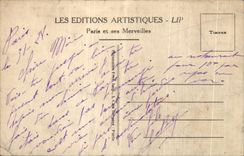 CPA Paris Panorama de la Place de la Concorde prise vers le Sacre Coeur de Montmartre