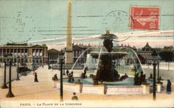 VINTAGE POSTCARD Paris the Place Of the Harmony