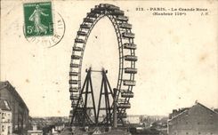 VINTAGE POSTCARD Paris the Large Wheel