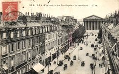 VINTAGE POSTCARD Paris the Royal Street and the Madeleine