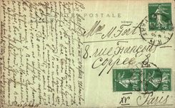 POSTAL Paris de la VENDIMIA Arc de Triomphe de L Etoile Tornbe del soldado desconocido y de la llama del recuerdo