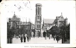 VINTAGE POSTCARD Paris Church Saint Germain L Auxerre native