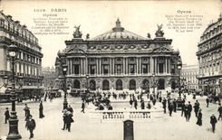 VINTAGE POSTCARD Paris Operated National Academy of Music the Vastest Theater of the World